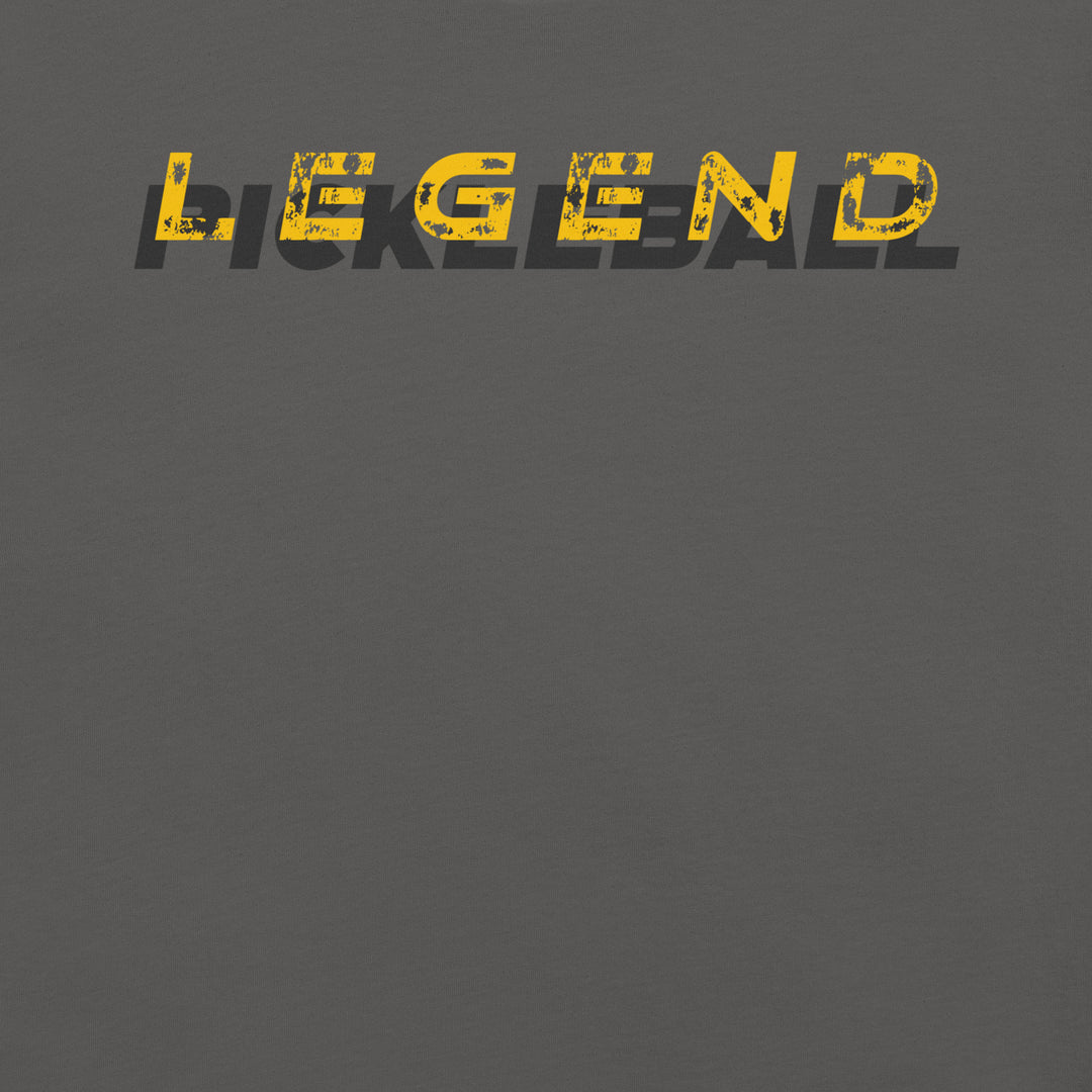 Pickleball Legend unisex graphic T-shirt in asphalt gray by Graphic Tee Crew