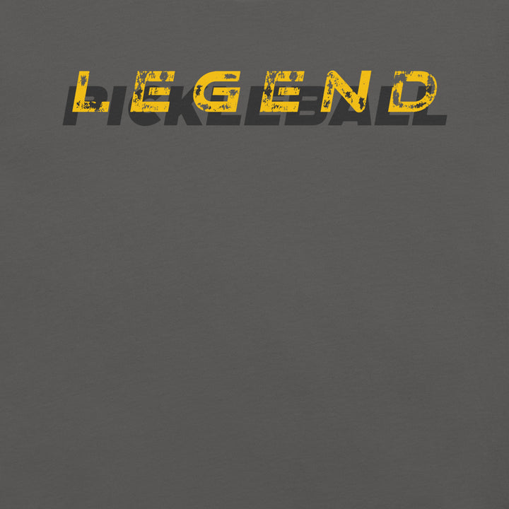 Pickleball Legend unisex graphic T-shirt in asphalt gray by Graphic Tee Crew