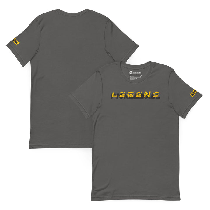 Pickleball Legend unisex graphic T-shirt in asphalt gray by Graphic Tee Crew